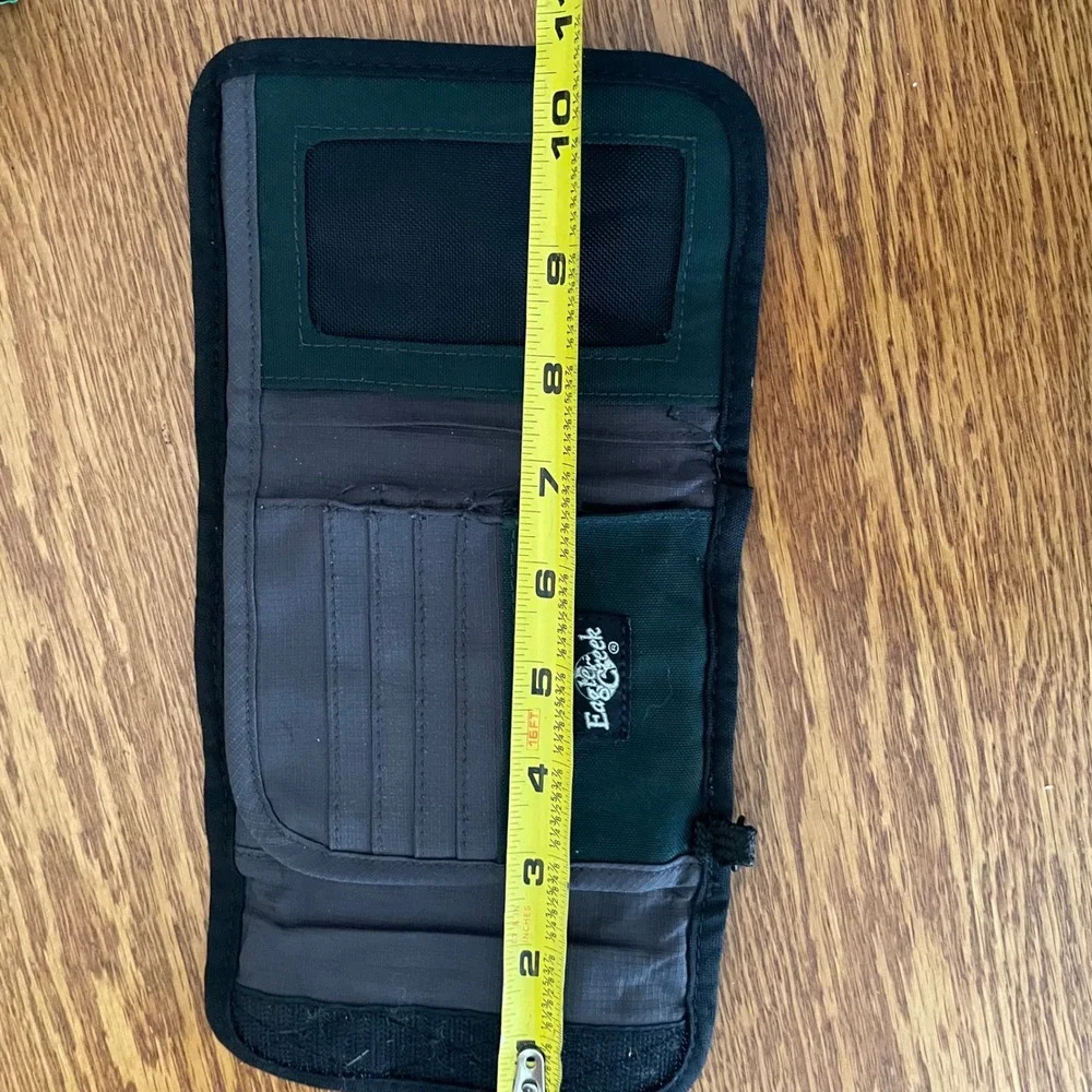 Vintage Eagle‎ Creek Travel Wallet Gorpcore Card Holder Green Rugged Canvas
